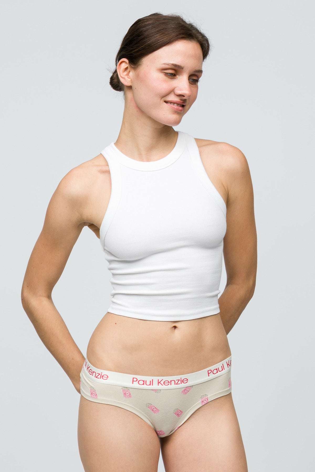 Desenli Kadın Cheeky Külot - Popcorn