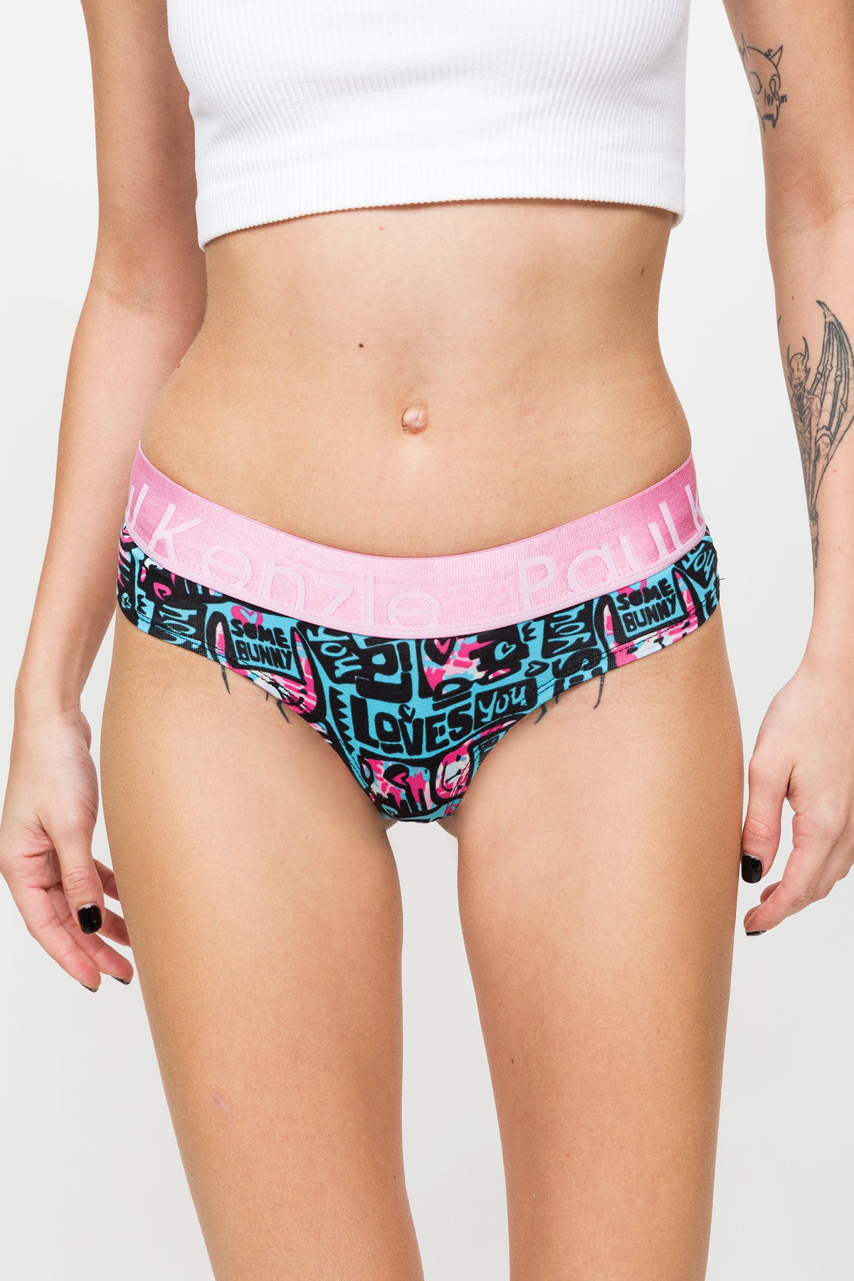 Desenli Kadın Cheeky Külot – Unique Effect – Love Bunny