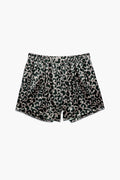 Kadın Saten Şort - Silky Leopard