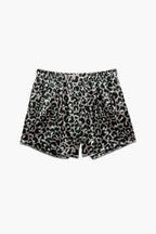 Kadın Saten Şort - Silky Leopard