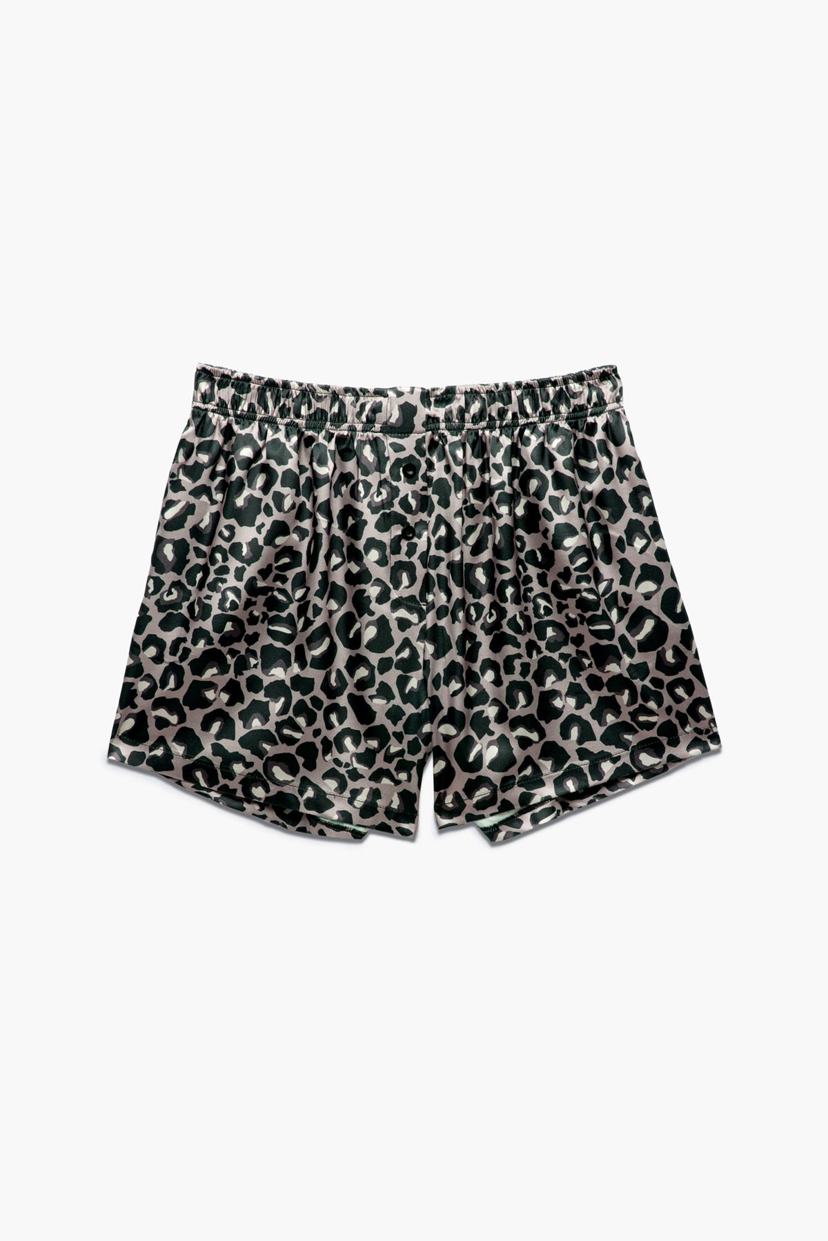 Kadın Saten Şort - Silky Leopard