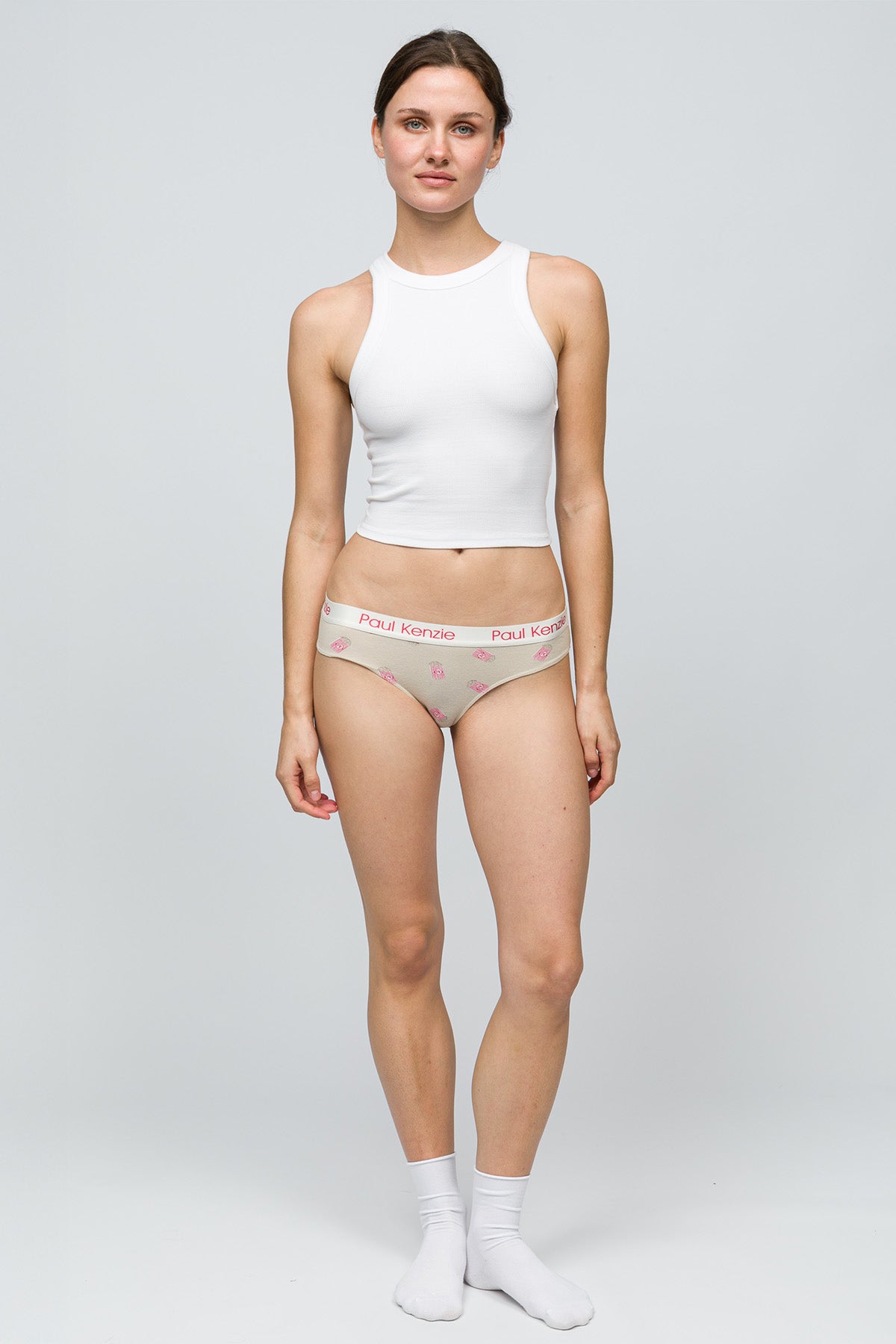 Desenli Kadın Slip Külot - Popcorn