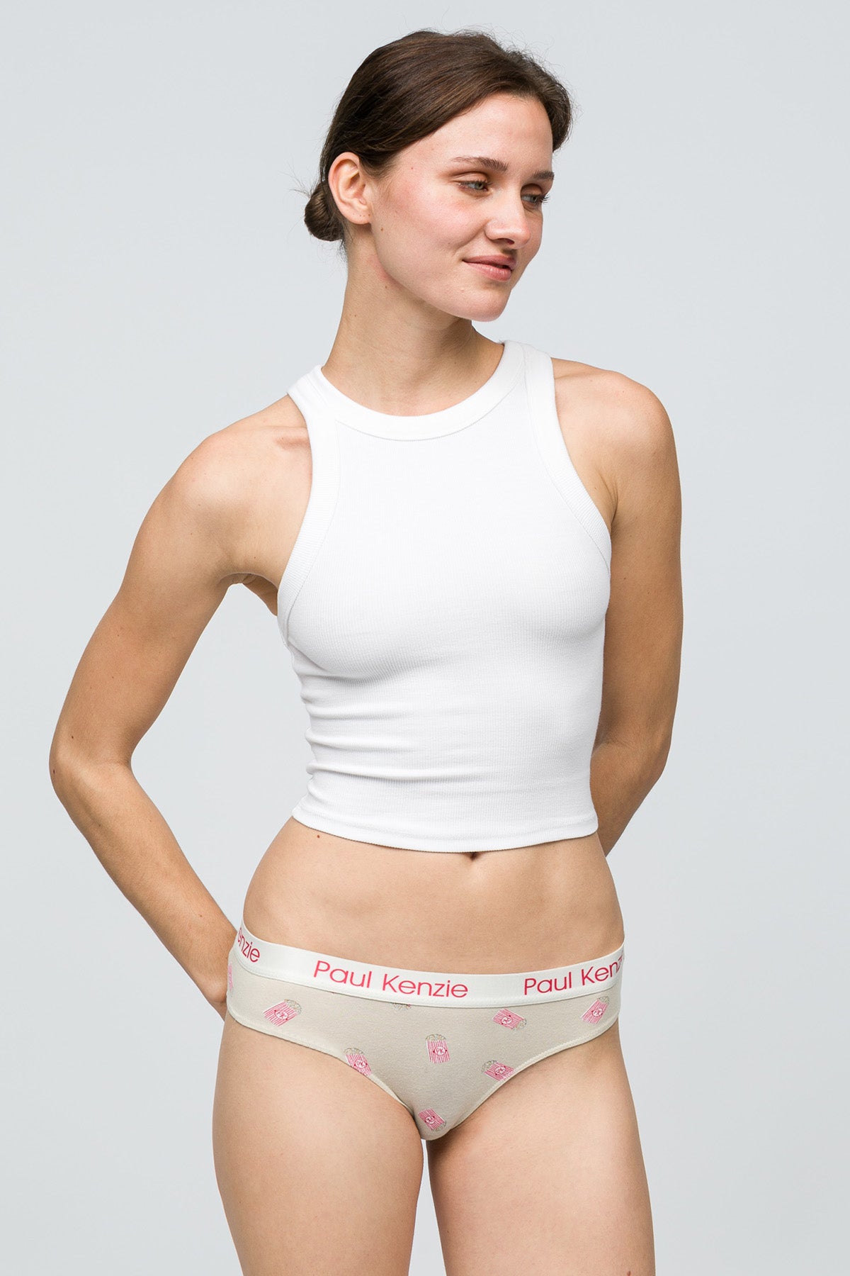 Desenli Kadın Slip Külot - Popcorn