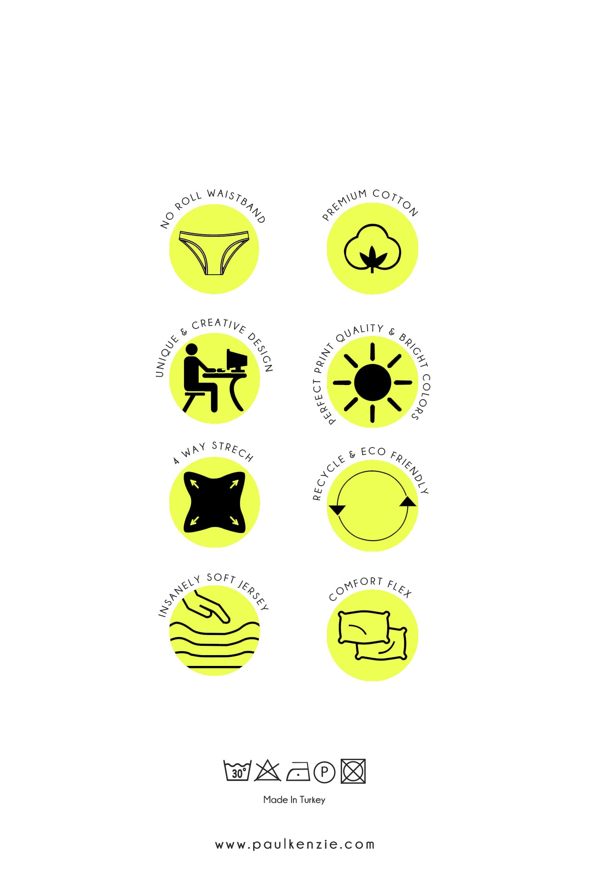 Desenli Kadın String Külot – Eco Characters – Turtley