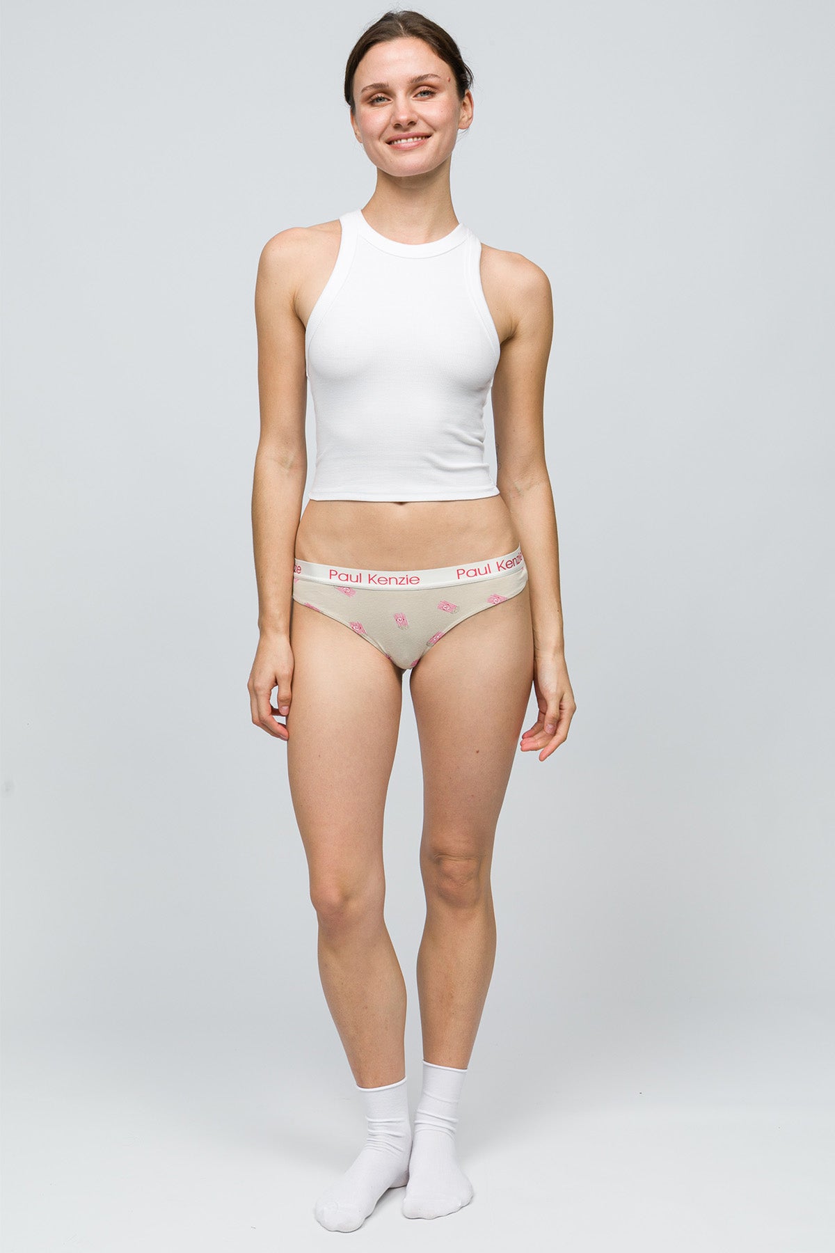 Desenli Kadın String Külot - Popcorn