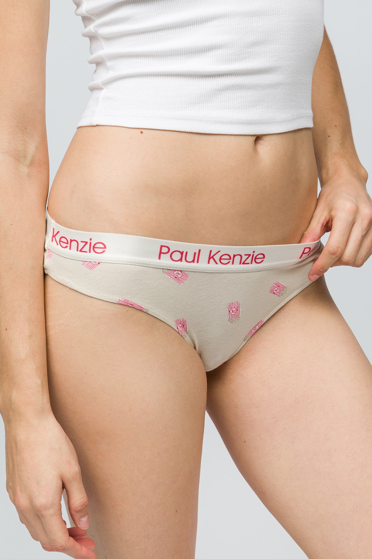 Desenli Kadın String Külot - Popcorn