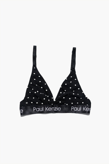 Desenli Triangle Spor Bralet - Polka Dot