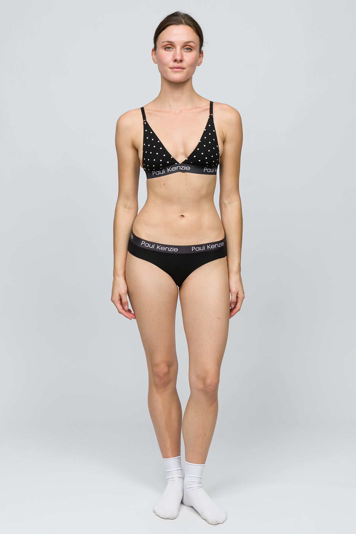 Desenli Triangle Spor Bralet - Polka Dot