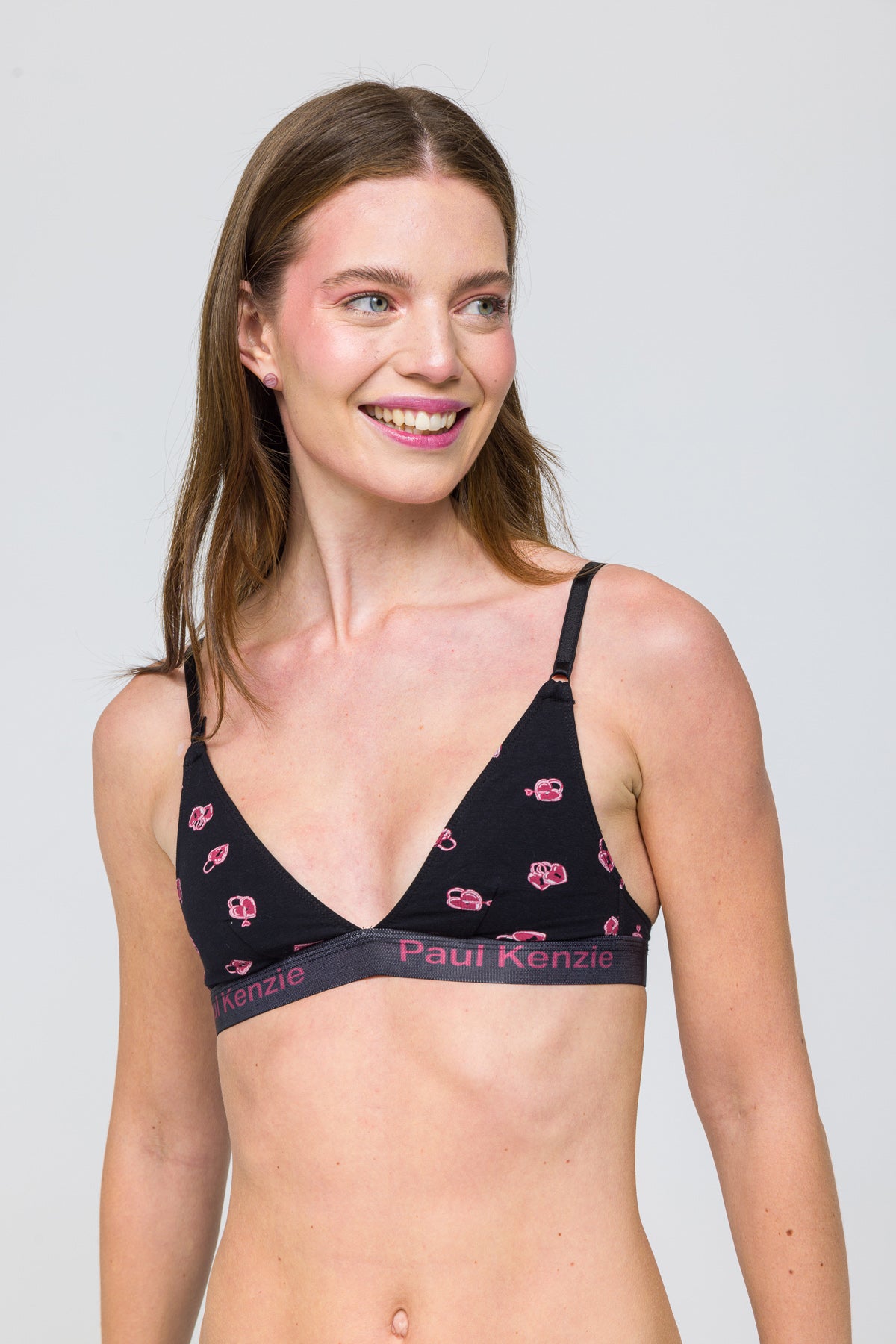 Desenli Triangle Spor Bralet - Valentine Collection - Lovelock