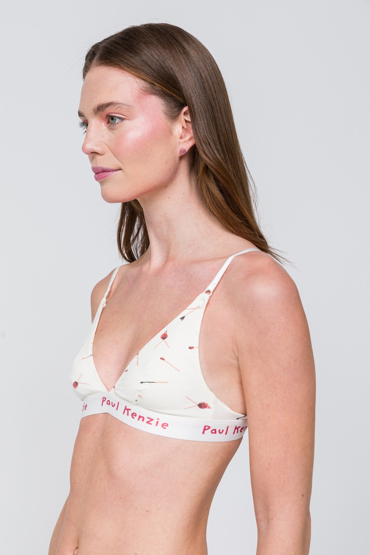 Desenli Triangle Spor Bralet - Valentine Collection - Perfect Match