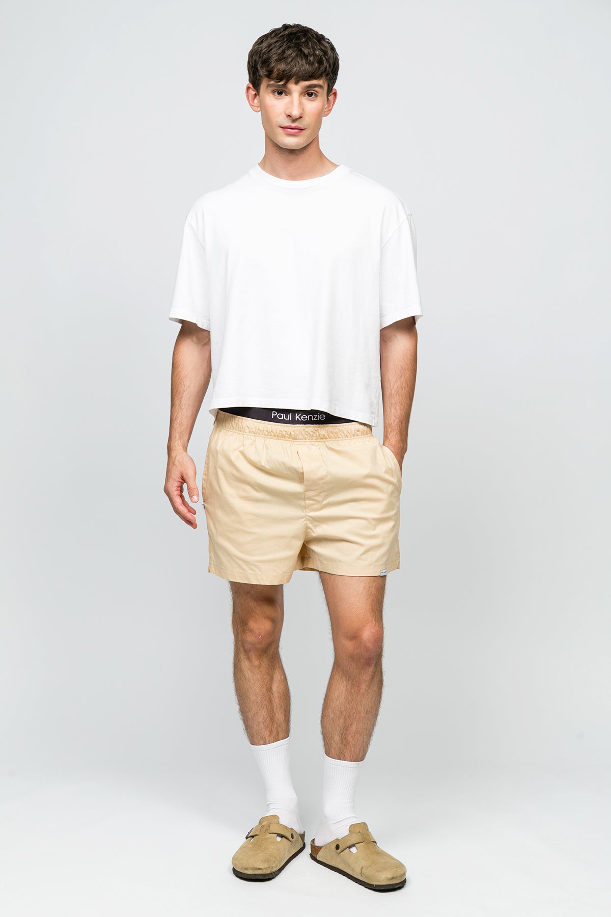 Erkek Ev Şort - Chill Space Collection - Cream