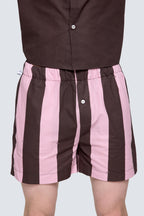 Erkek Pamuklu Kısa Pijama Altı - Pink & Ganache