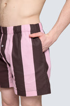 Erkek Pamuklu Kısa Pijama Altı - Pink & Ganache
