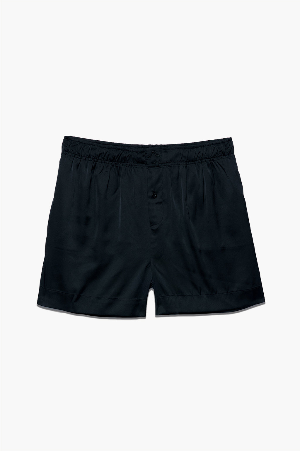 Erkek Saten Şort - Silky Black
