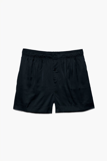 Erkek Saten Şort - Silky Black