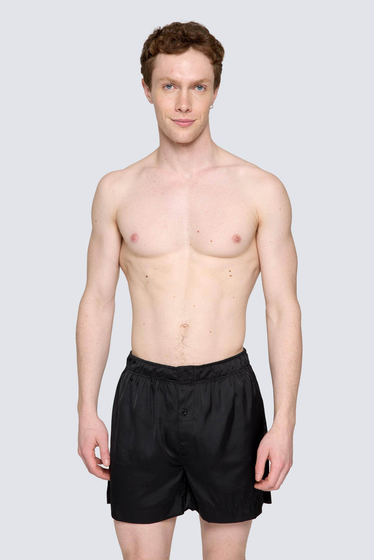 Erkek Saten Şort - Silky Black – Paul Kenzie