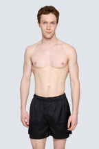 Erkek Saten Şort - Silky Black