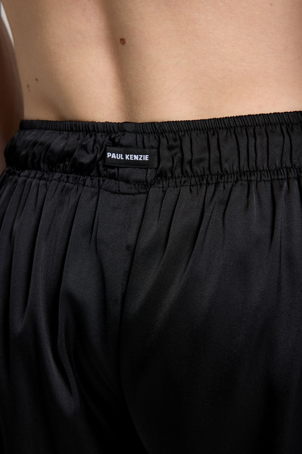 Erkek Saten Şort - Silky Black