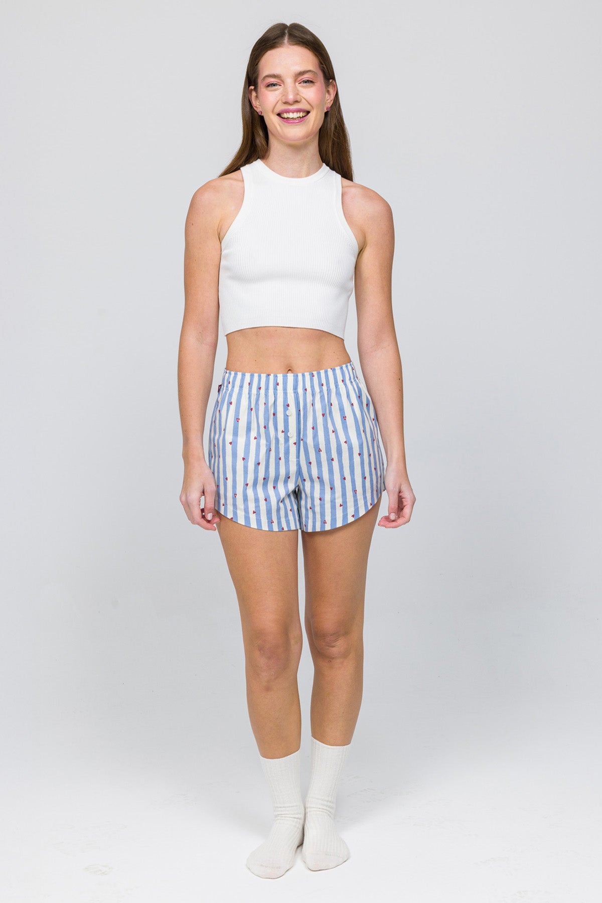 Kadın Ev Şort - Valentine Collection - Love on Line