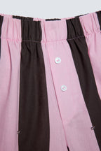 Kadın Pamuklu Kısa Pijama Altı - Pink & Ganache