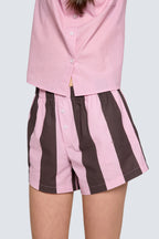 Kadın Pamuklu Kısa Pijama Altı - Pink & Ganache