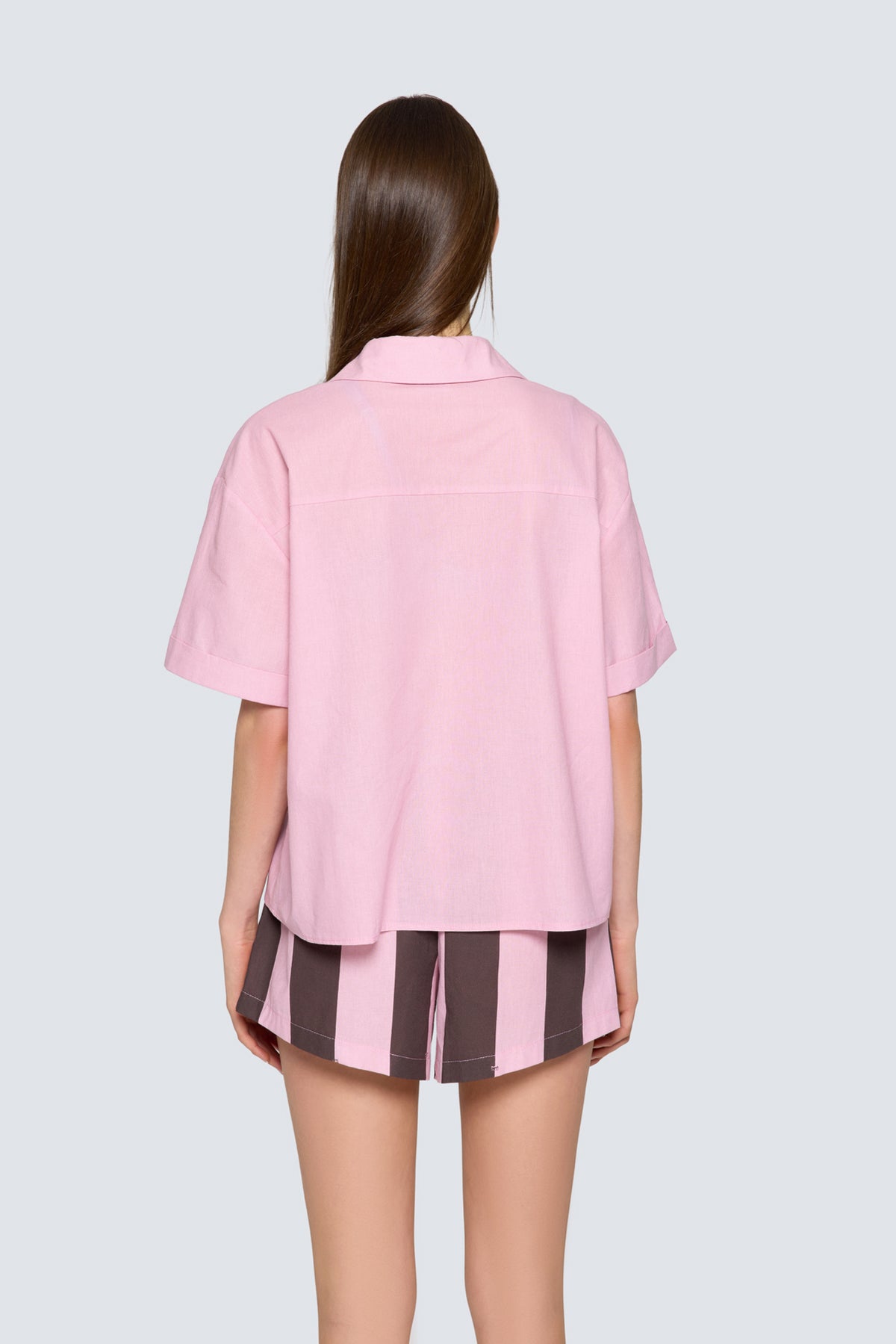 Kadın Pamuklu Pijama Üstü - Pink & Ganache
