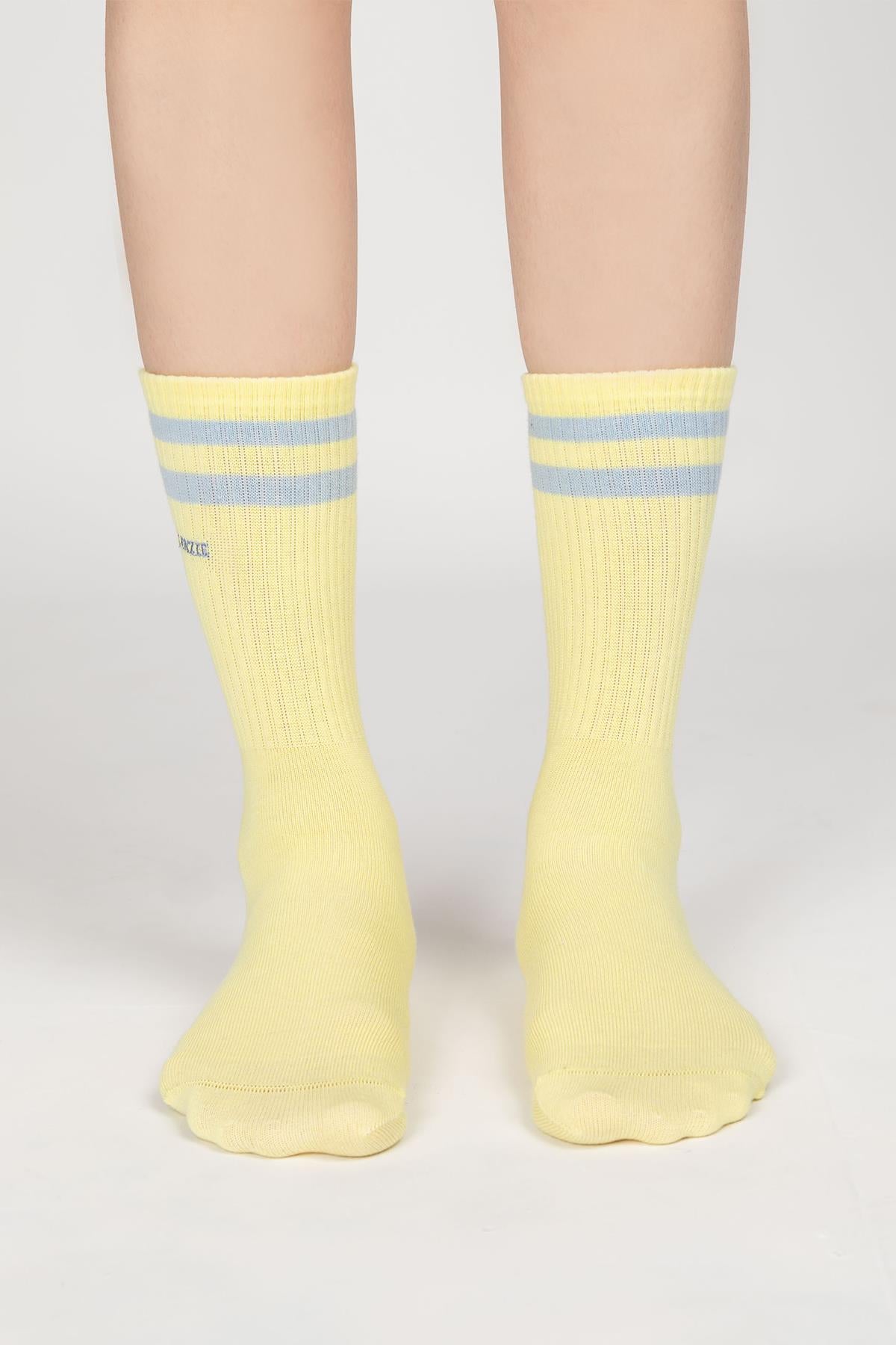 Motley Socks Unisex Nakışlı Uzun Tenis Çorap - Rainbow 1