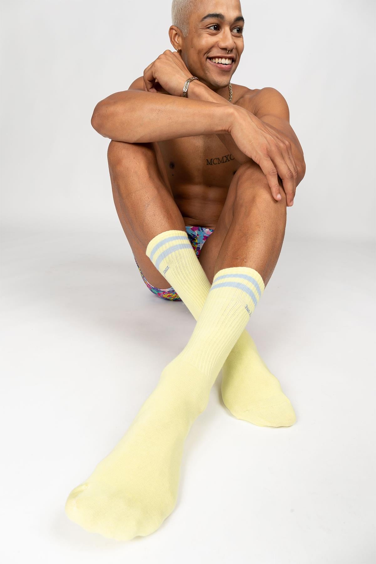 Motley Socks Unisex Nakışlı Uzun Tenis Çorap - Rainbow 1