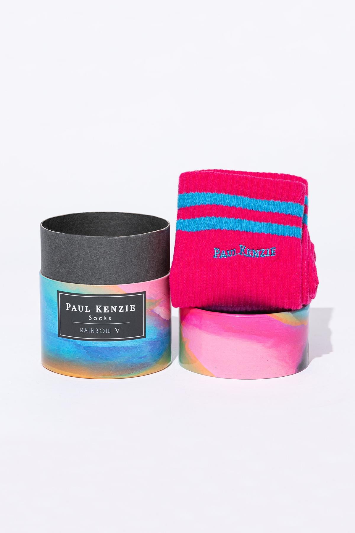 Unisex Nakışlı Uzun Çorap - Rainbow 5