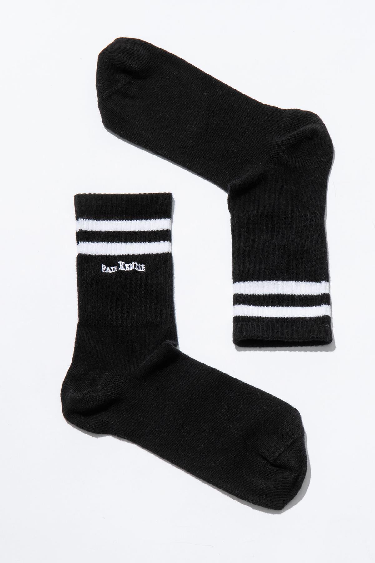 Unisex Nakışlı Uzun Çorap - Shadow