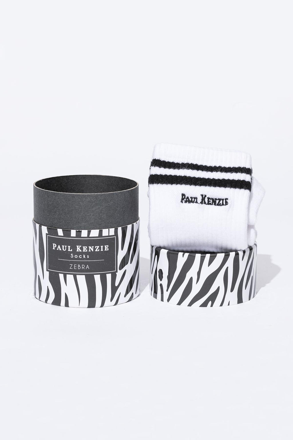 Unisex Nakışlı Uzun Çorap - Zebra