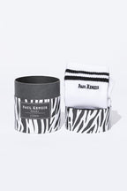 Unisex Nakışlı Uzun Çorap - Zebra