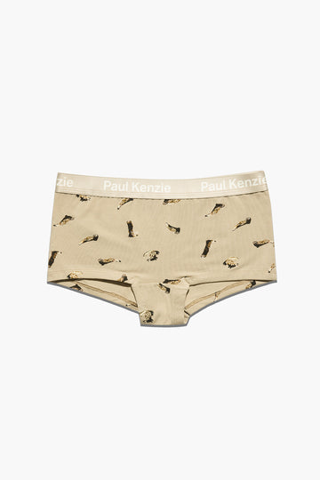 Paul Kenzie x Doğa Derneği - Desenli Kadın Boyshort Külot - Alaca Sansar