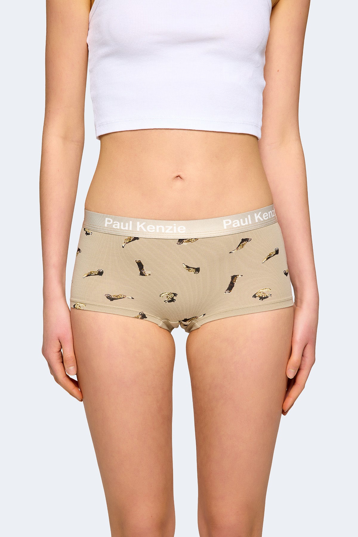 Paul Kenzie x Doğa Derneği - Desenli Kadın Boyshort Külot - Alaca Sansar