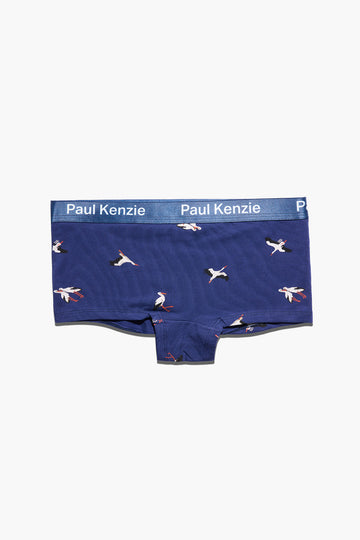 Paul Kenzie x Doğa Derneği - Desenli Kadın Boyshort Külot - Leylek