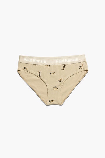 Paul Kenzie x Doğa Derneği - Desenli Kadın Slip Külot - Alaca Sansar