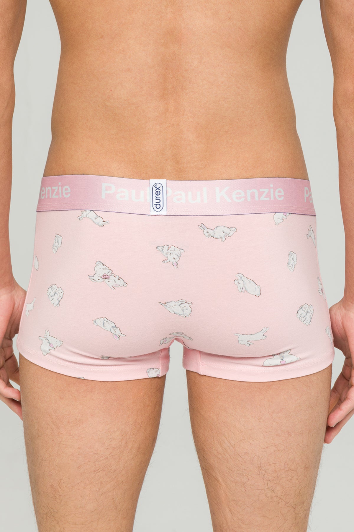Paul Kenzie x Durex - Desenli Erkek Trunk Boxer - White Rabbit
