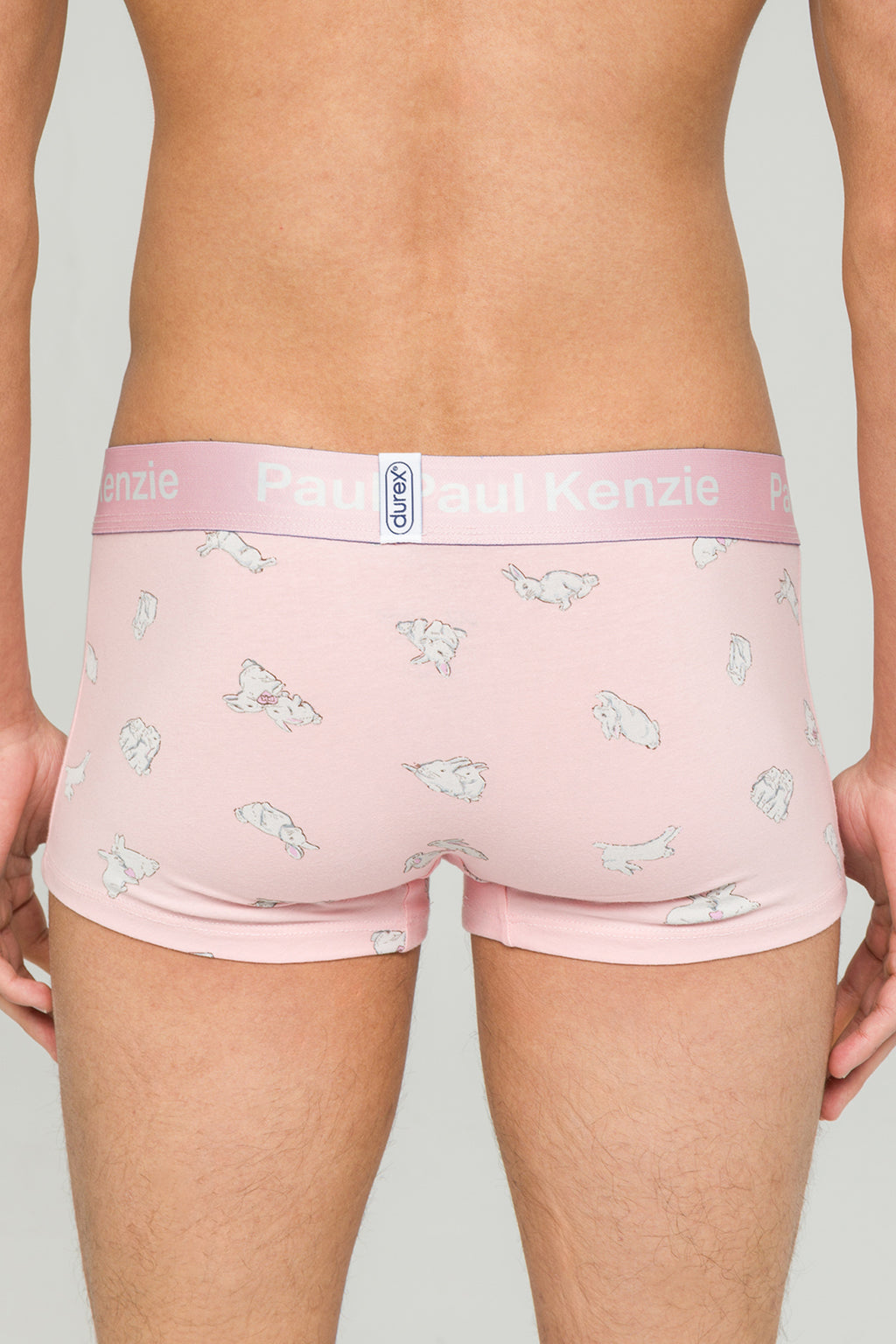 Paul Kenzie x Durex - Erkek Trunk Boxer - White Rabbit