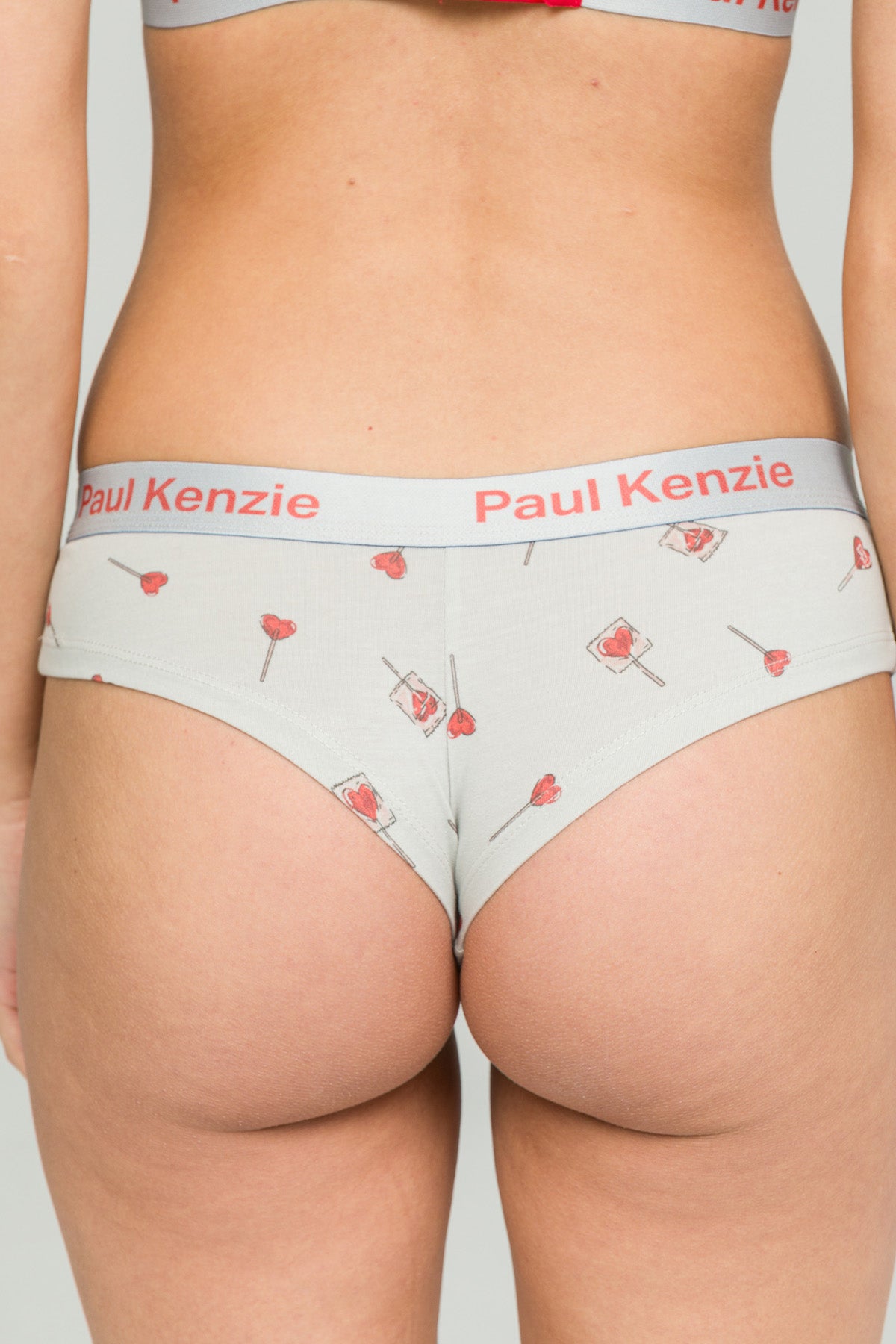 Paul Kenzie x Durex - Desenli Kadın Cheeky Külot - Lovepop