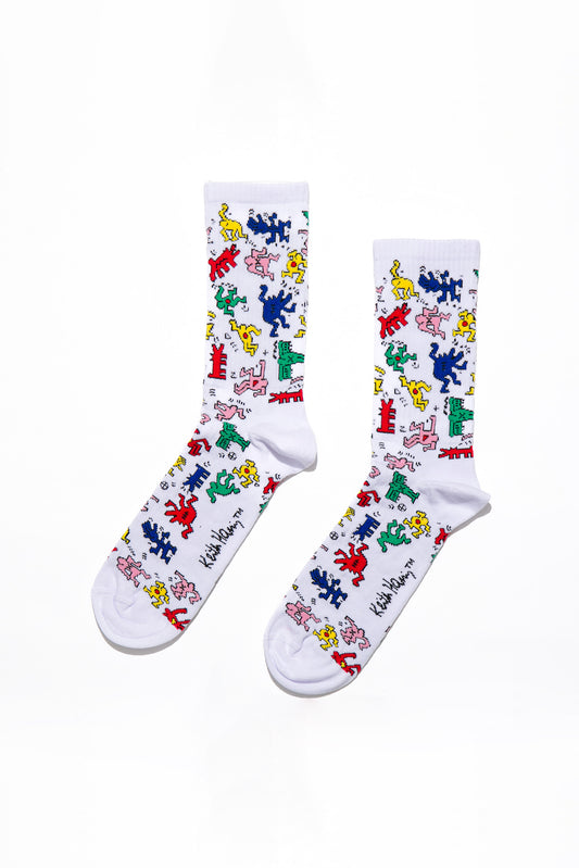 Paul Kenzie X Keith Haring - Desenli Soket Çorap 3