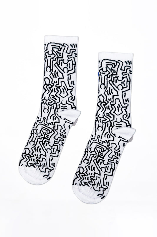 Paul Kenzie X Keith Haring - Desenli Soket Çorap 4