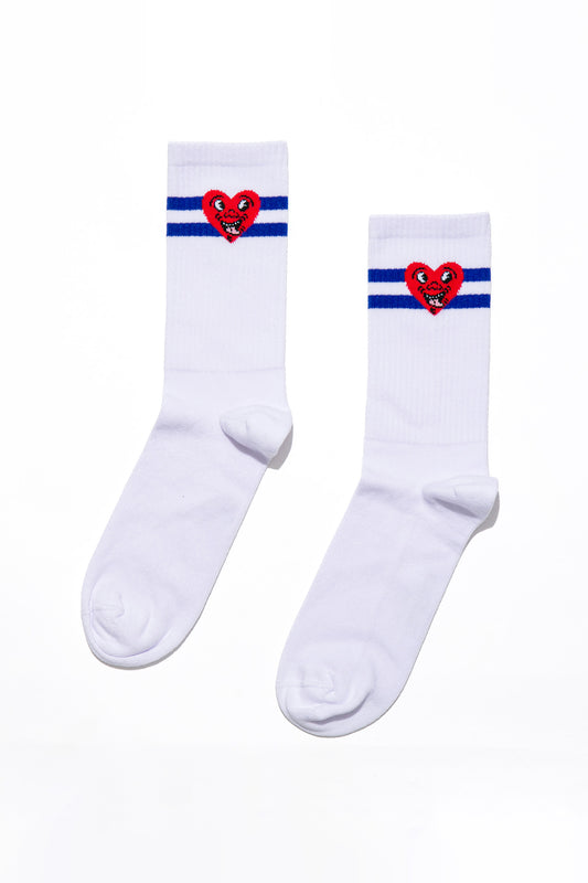 Paul Kenzie X Keith Haring - Logolu Stripe Soket Çorap 1