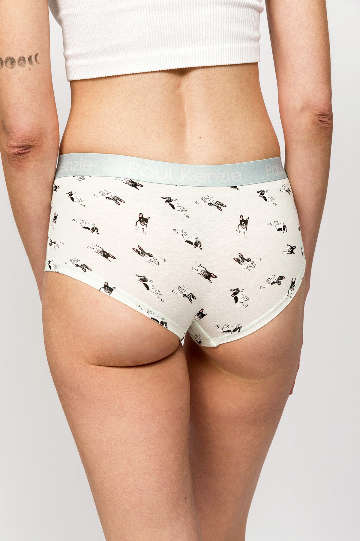 Paul Kenzie x Kurtaran Ev - Desenli Kadın Boyshort Külot - Frenchie