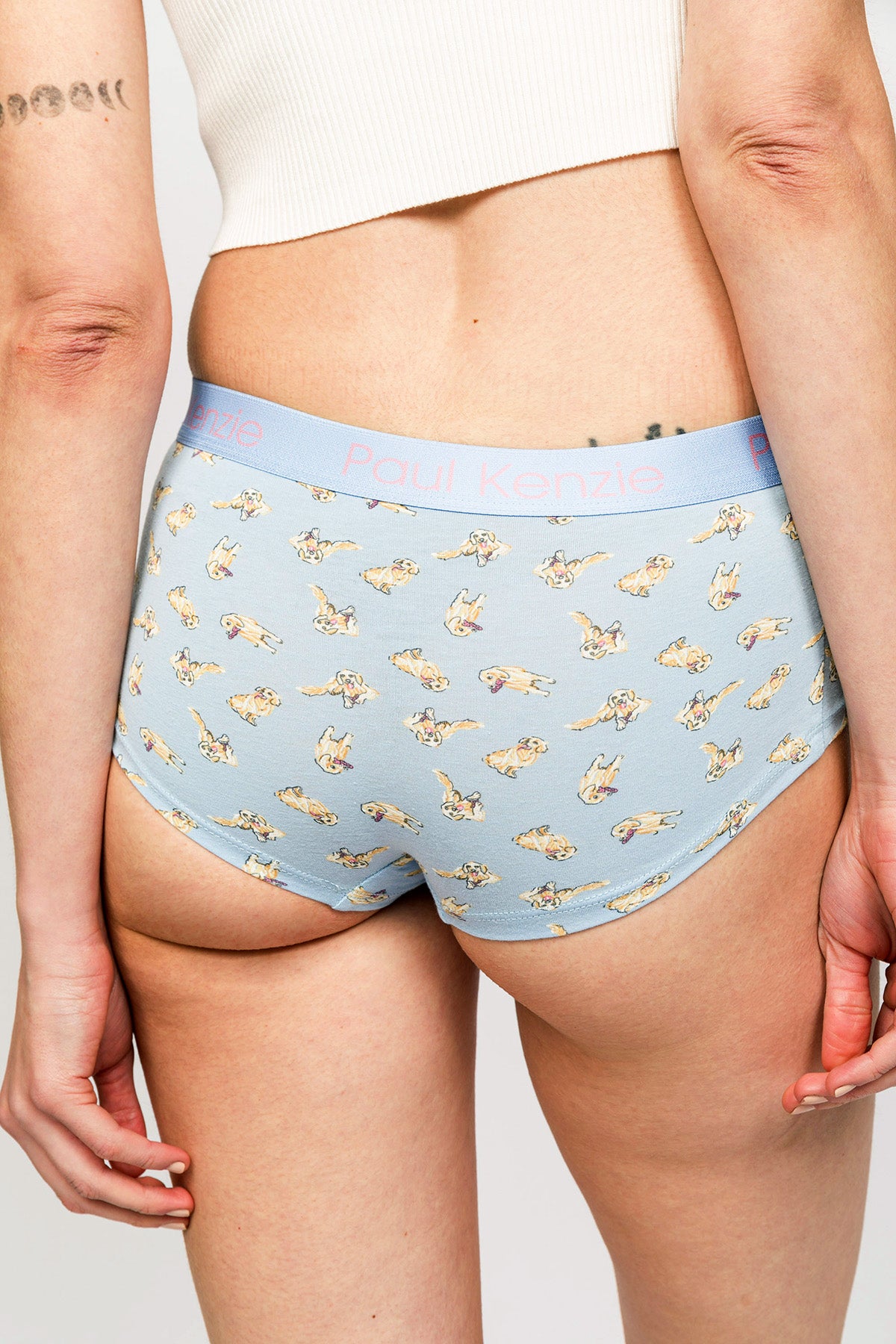 Paul Kenzie x Kurtaran Ev - Desenli Kadın Boyshort Külot - Poppy