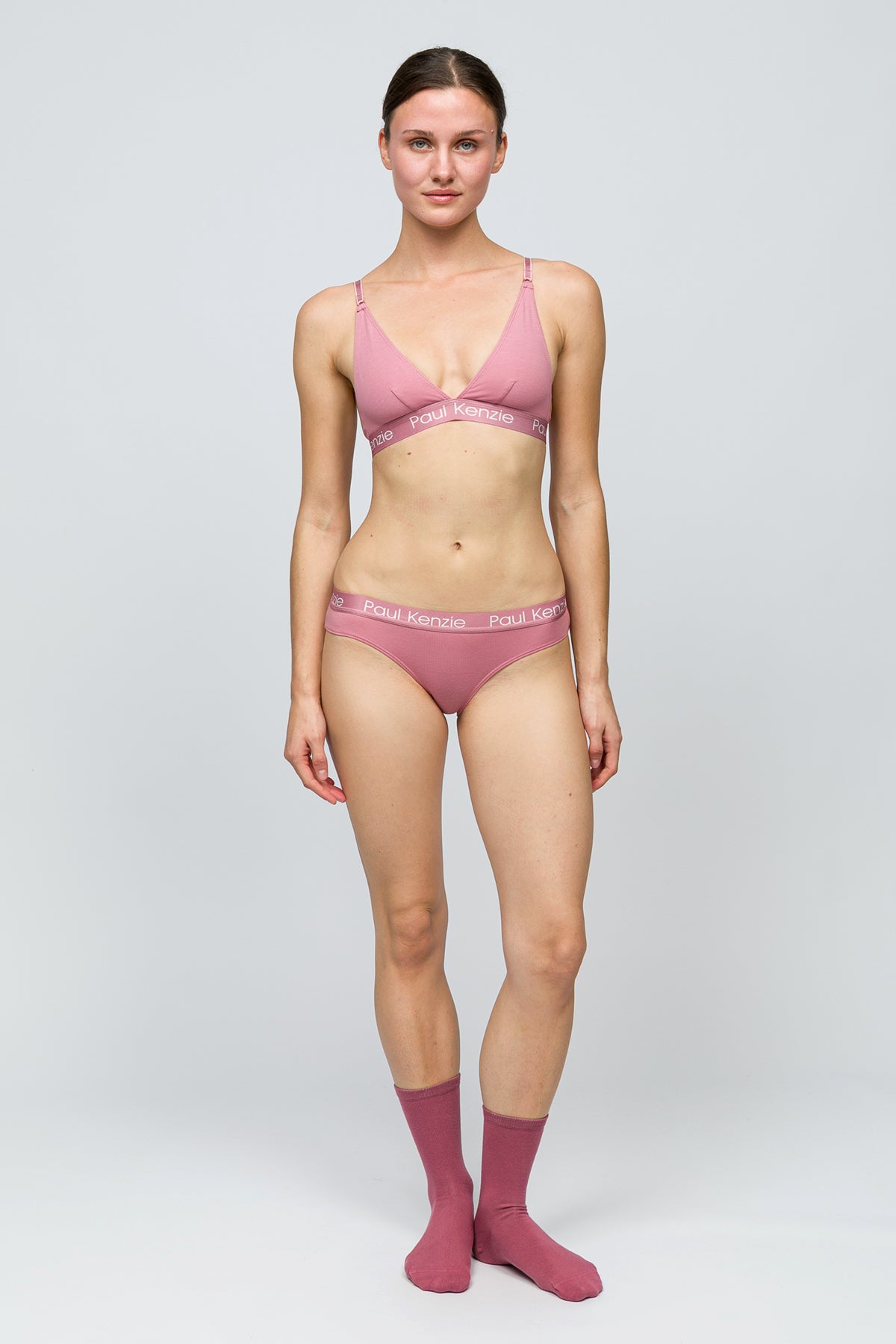 Triangle Spor Bralet - Rainbow 6 Pembe