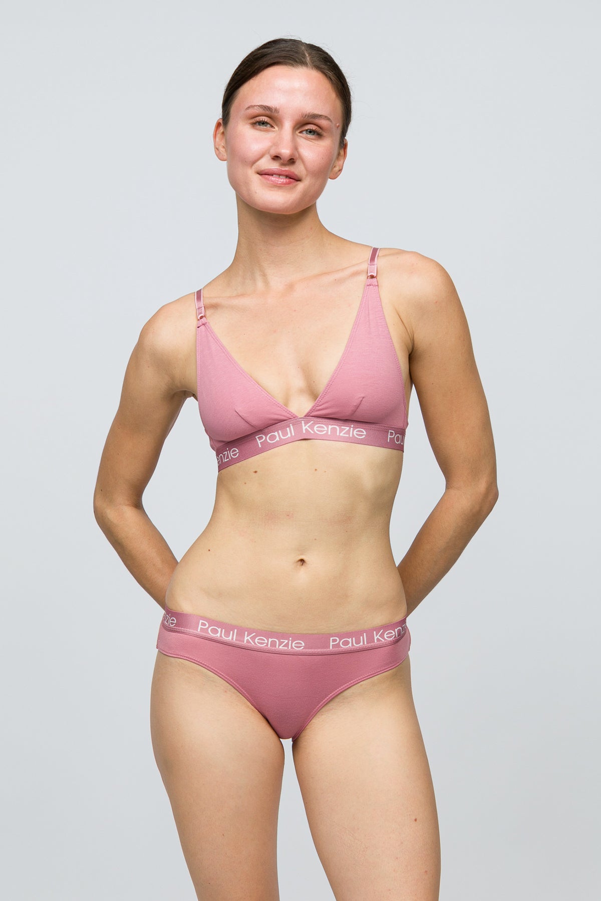 Triangle Spor Bralet - Rainbow 6 Pembe