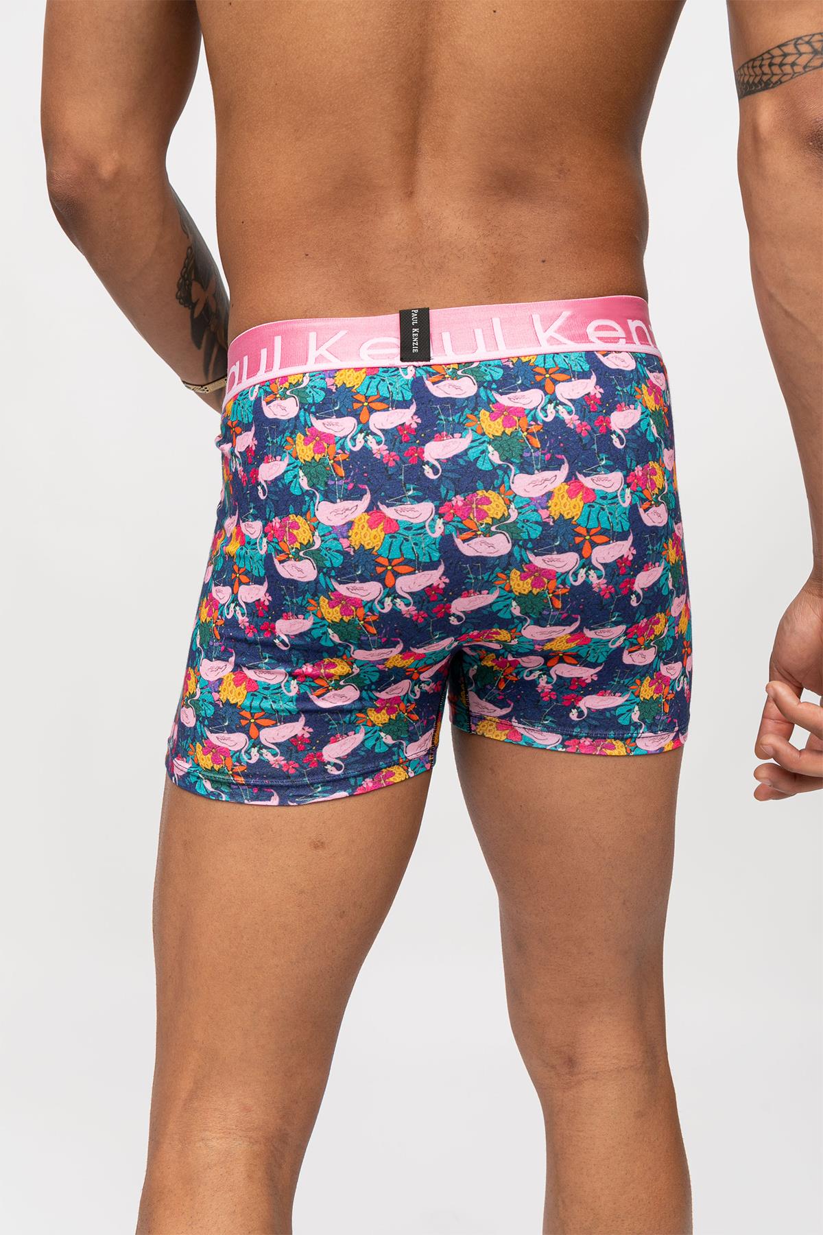 Unique Effect Desenli Erkek Boxer - Flamingo