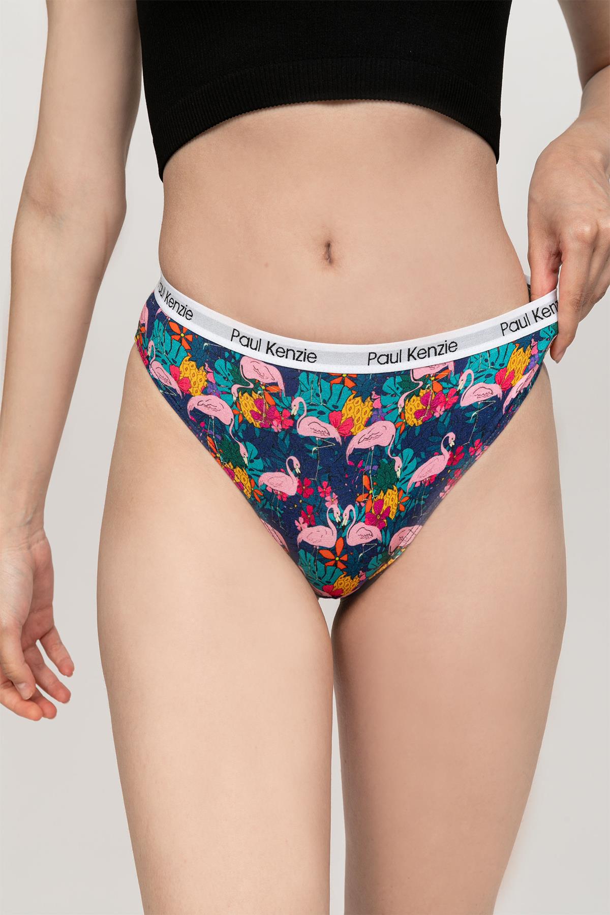 Unique Effect Desenli Kadın Slip Külot - Flamingo