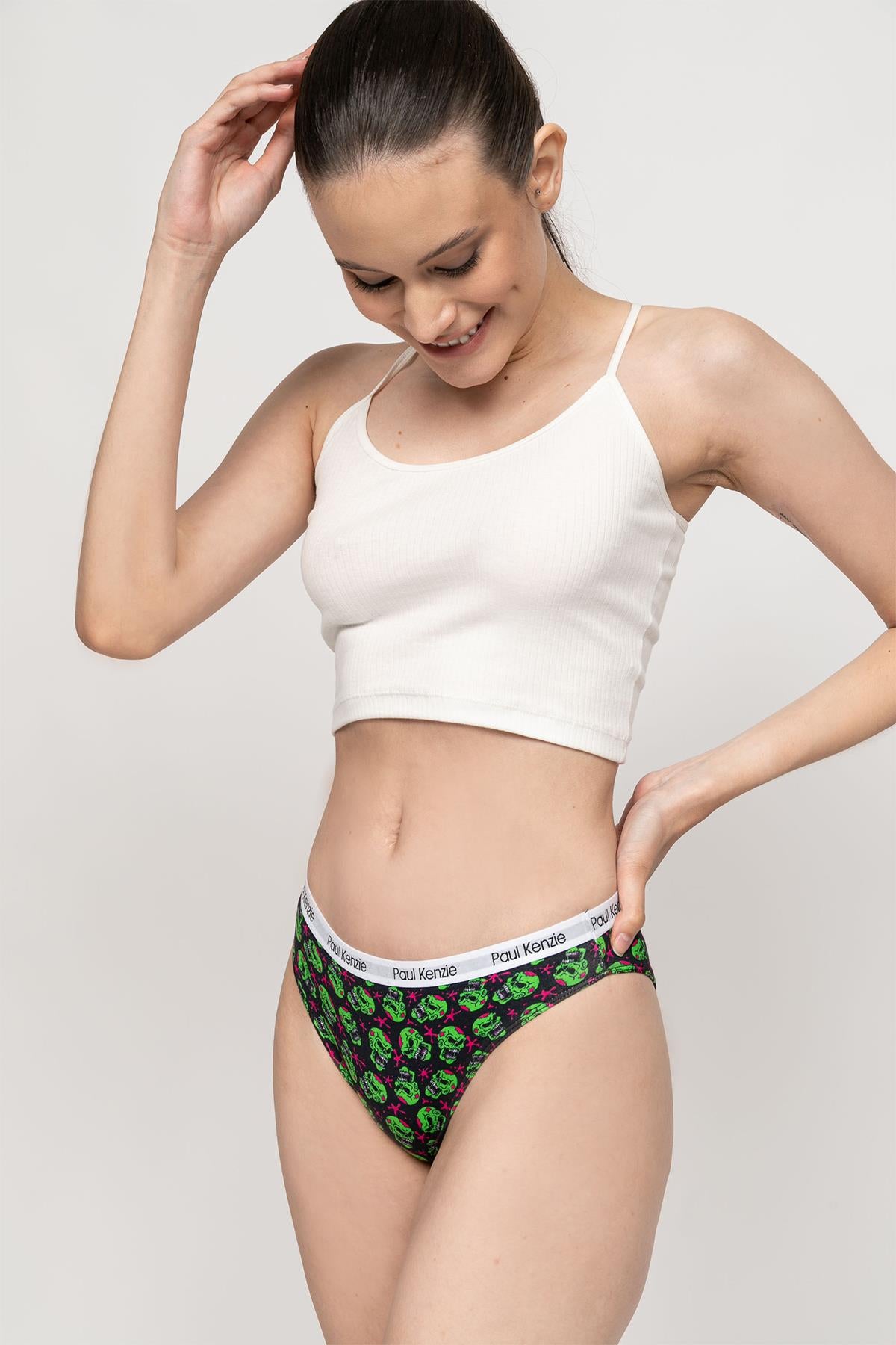 Unique Effect Desenli Kadın Slip Külot - Sugar Skull