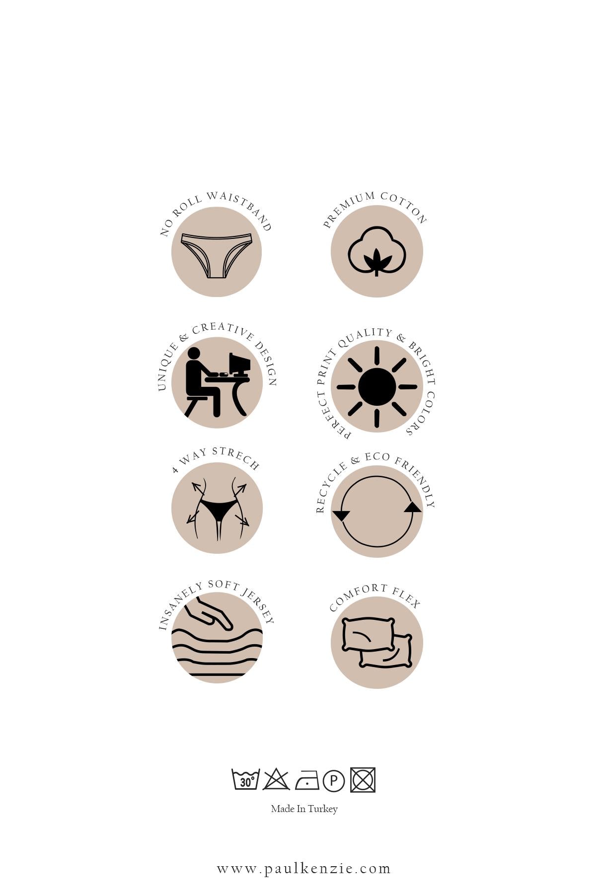 Unique Effect Desenli Kadın Slip Külot - Sugar Skull